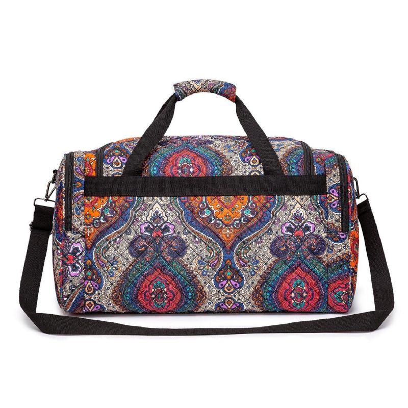 Boho Weekender Bag Toile Voyage Duffel