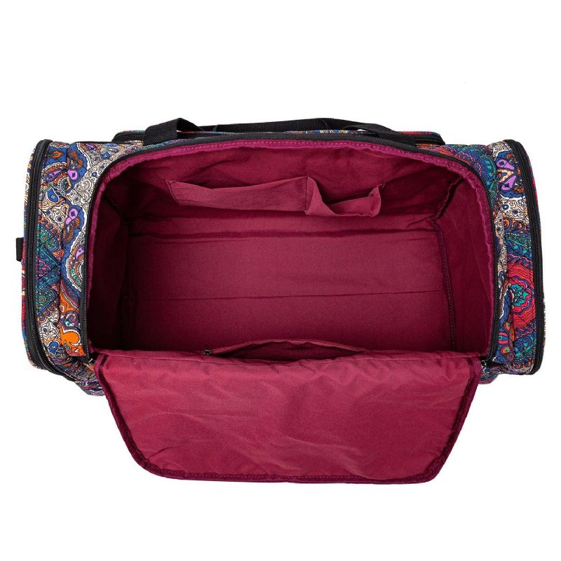 Boho Weekender Bag Toile Voyage Duffel