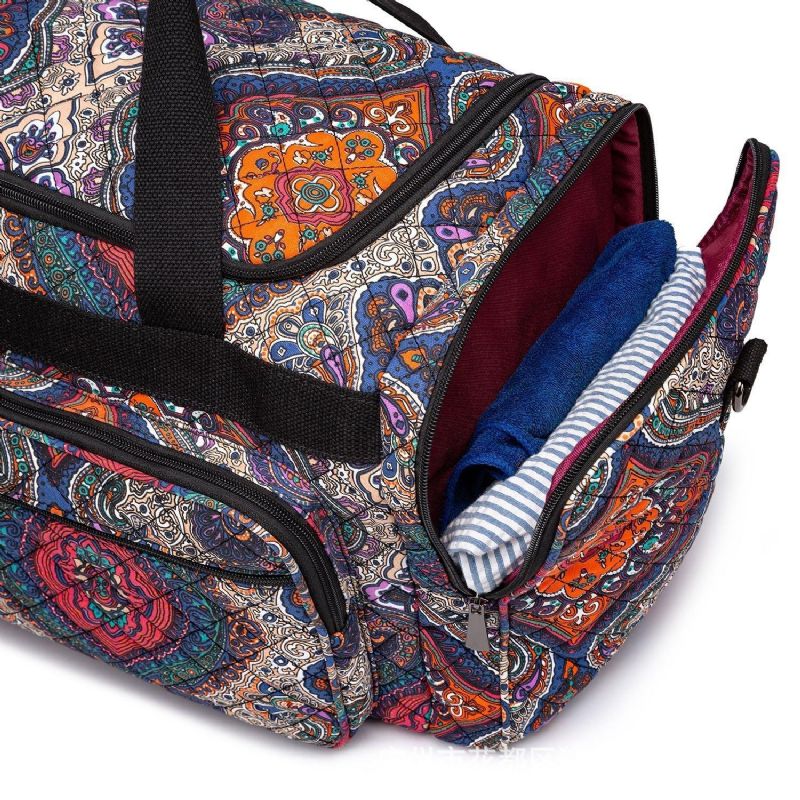 Boho Weekender Bag Toile Voyage Duffel