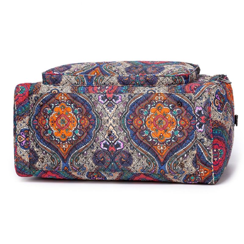 Boho Weekender Bag Toile Voyage Duffel