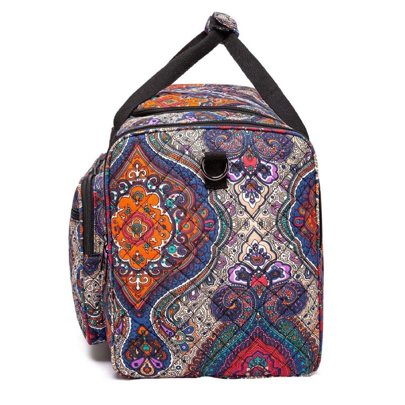 Boho Weekender Bag Toile Voyage Duffel