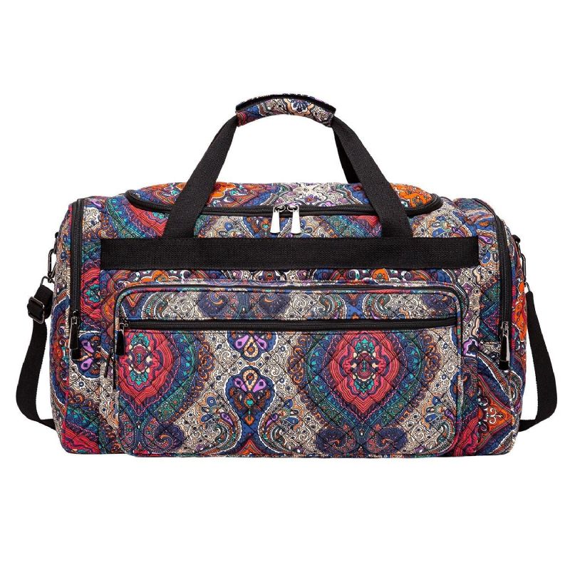 Boho Weekender Bag Toile Voyage Duffel