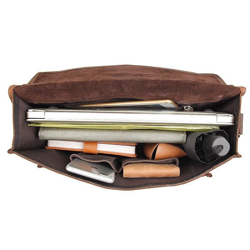 Étui Attaché Cuir Pour Hommes 14 Pouces