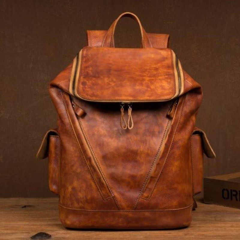 Grand Sac À Dos Cuir Vintage Pour Homme