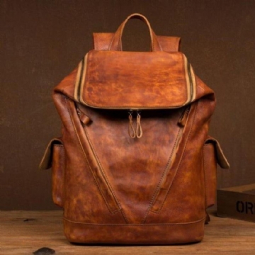 Grand Sac À Dos Cuir Vintage Pour Homme