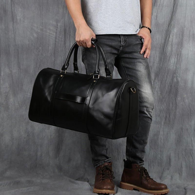 Grand Sac Sport Cuir Avec Pochette Trolley