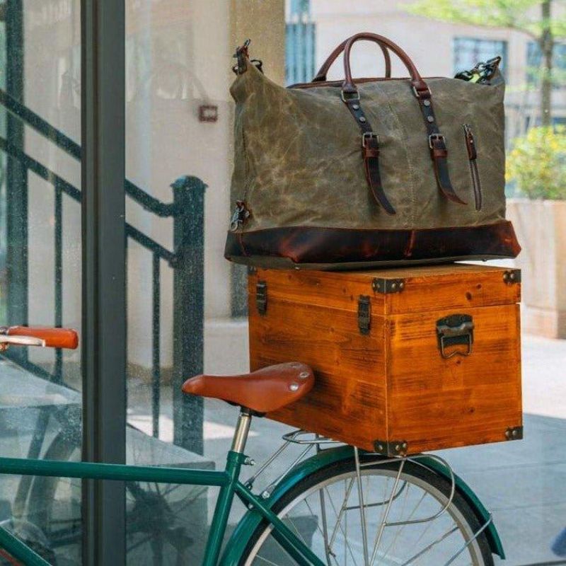 Grand Sac Voyage Toile Cirée Pour Hommes