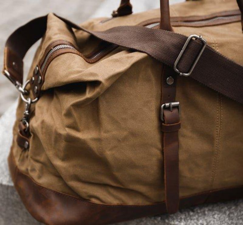 Grand Sac Voyage Toile Cirée Pour Hommes