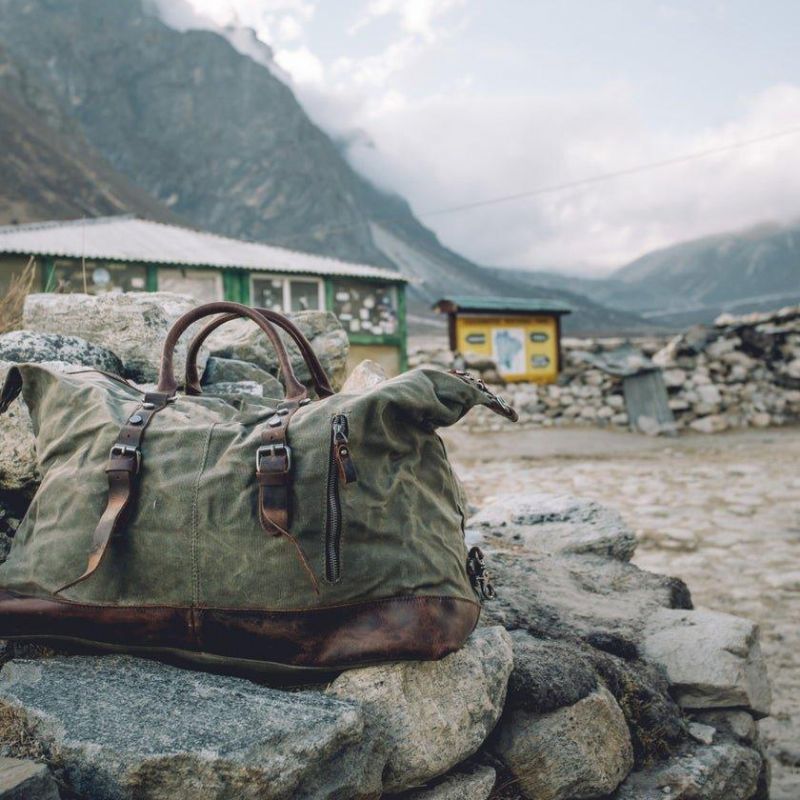 Grand Sac Voyage Toile Cirée Pour Hommes