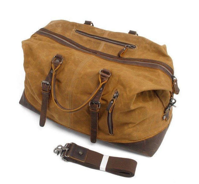 Grand Sac Voyage Toile Cirée Pour Hommes