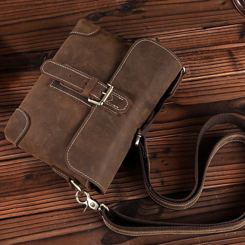 Petit Sac Bandoulière Cuir Marron