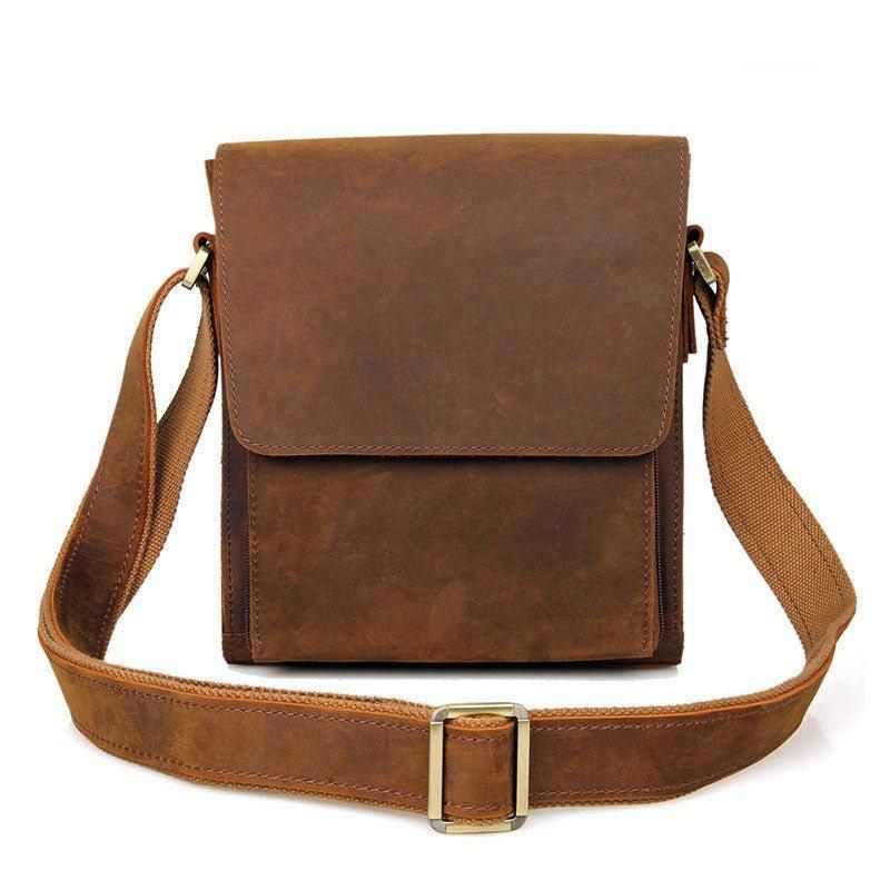 Petit Sac Messager Cuir À Bandoulière Pour Homme