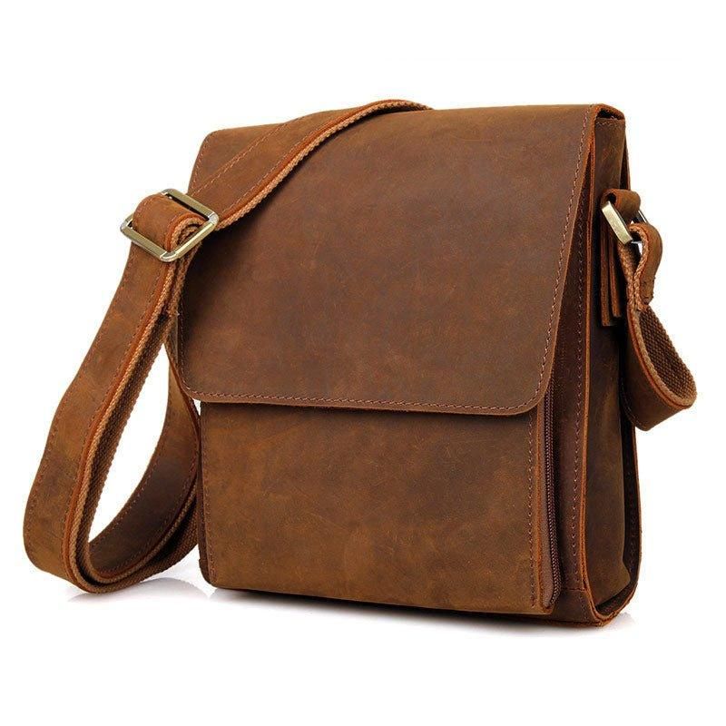 Petit Sac Messager Cuir À Bandoulière Pour Homme