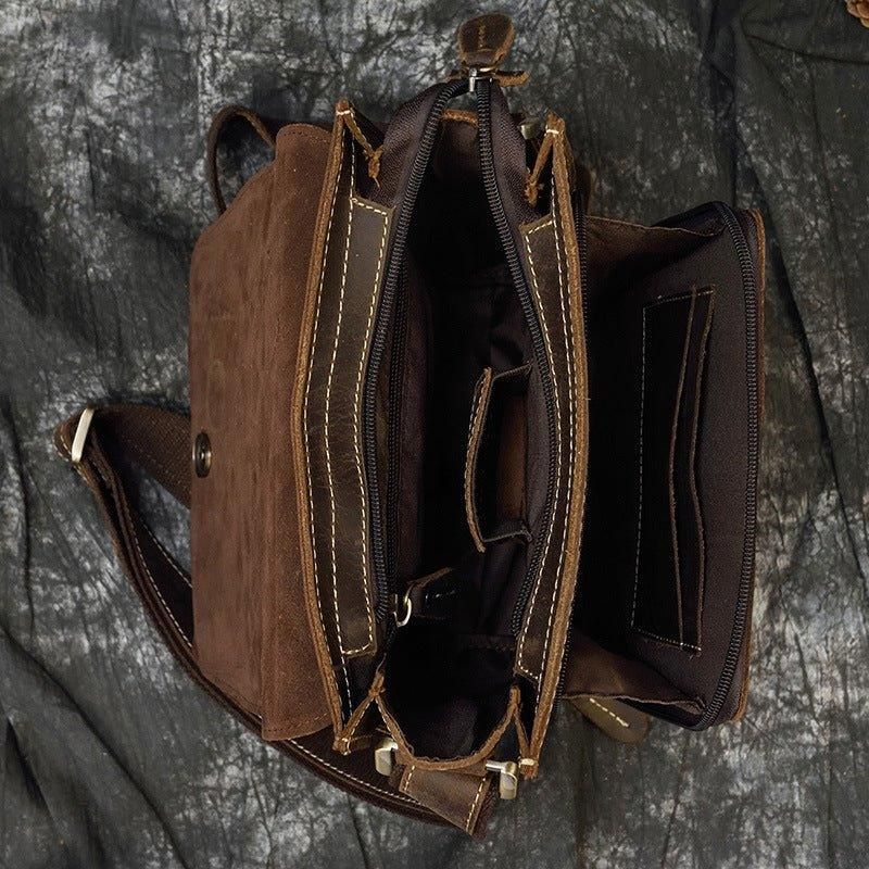 Petit Sac Messager Cuir À Bandoulière Pour Homme