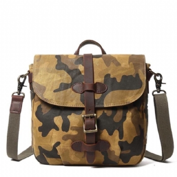 Petit Sac Messager Militaire Toile Pour Hommes