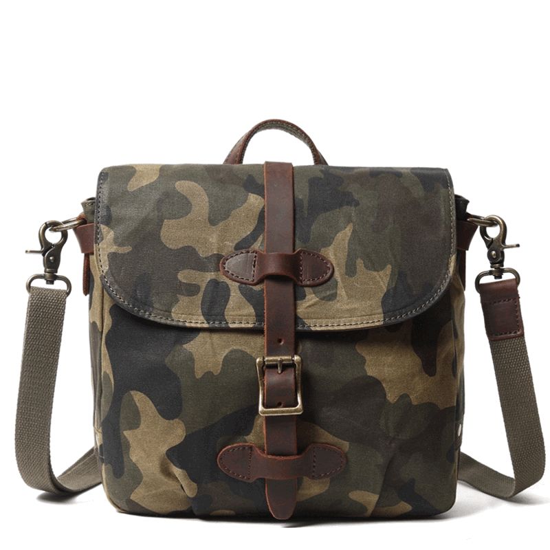 Petit Sac Messager Militaire Toile Pour Hommes