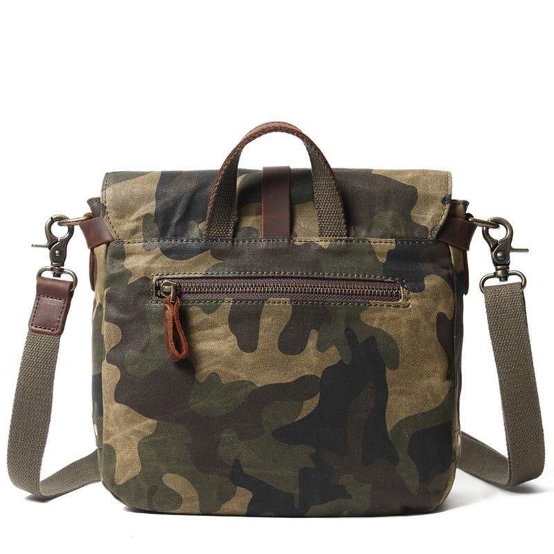 Petit Sac Messager Militaire Toile Pour Hommes