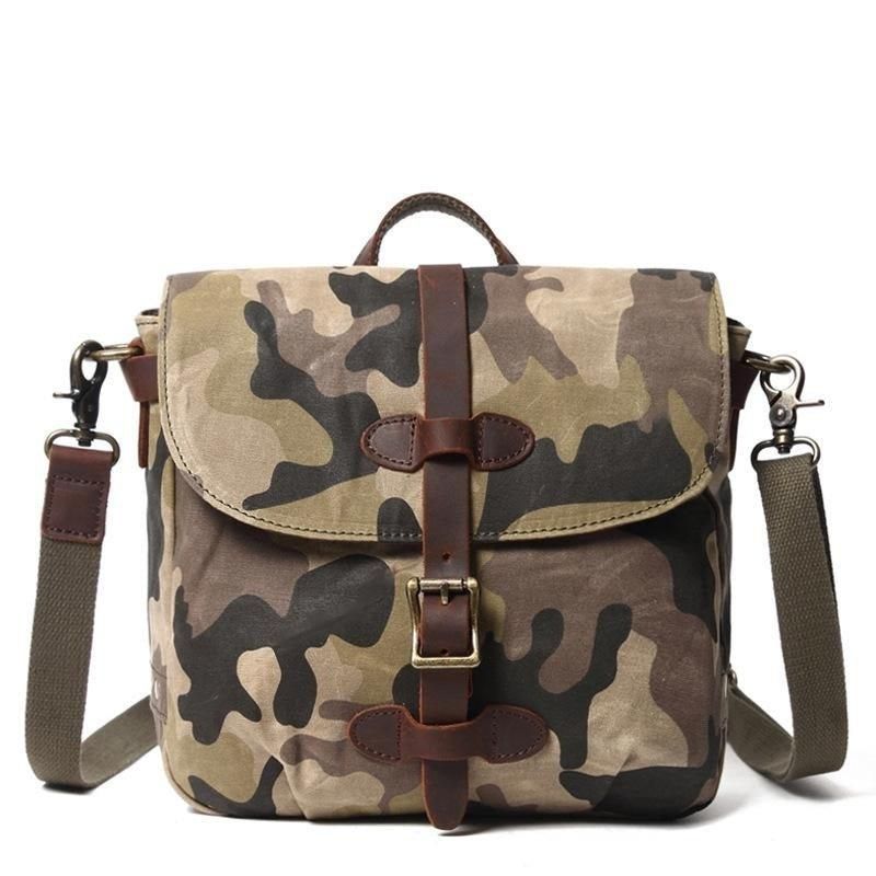 Petit Sac Messager Militaire Toile Pour Hommes