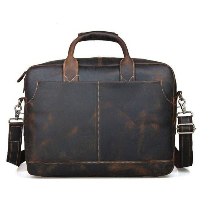 Porte-documents Cuir Pour Homme Sac Ordinateur Portable 16 Pouces