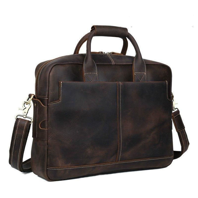 Porte-documents Cuir Pour Homme Sac Ordinateur Portable 16 Pouces