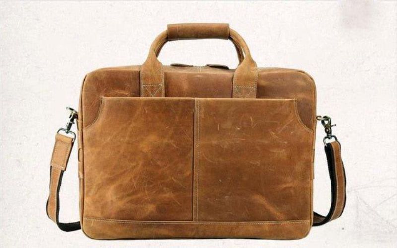 Porte-documents Cuir Pour Homme Sac Ordinateur Portable 16 Pouces