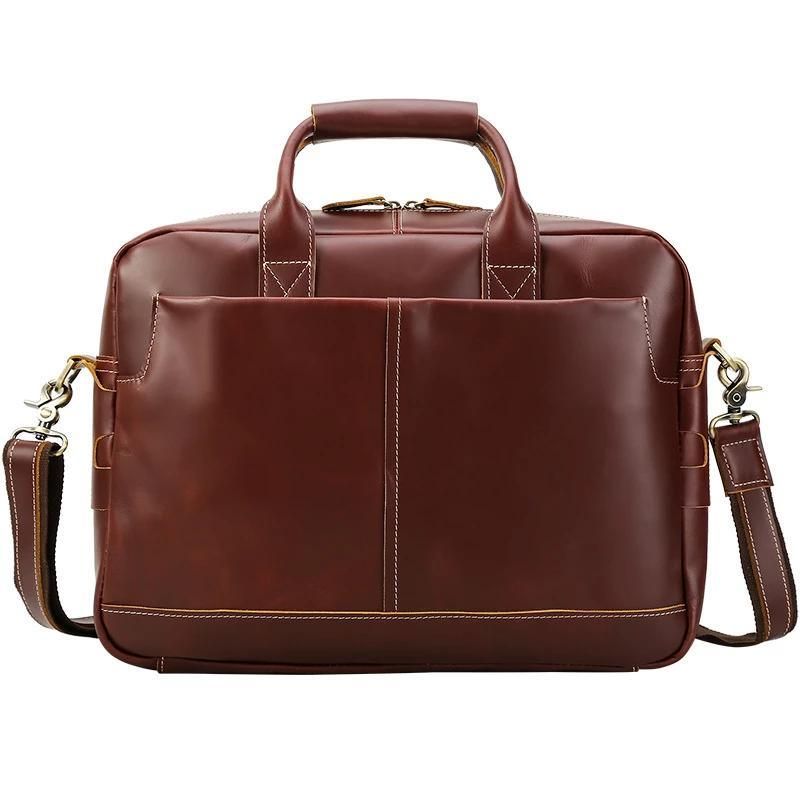 Porte-documents Cuir Pour Homme Sac Ordinateur Portable 16 Pouces