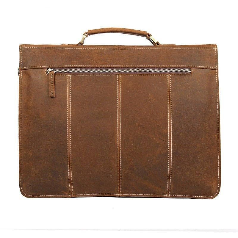 Porte-documents Cuir Pour Ordinateur Portable Hommes Travail 15.6 Pouces