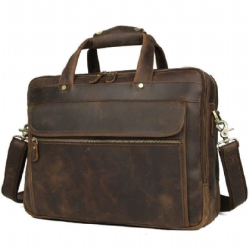 Porte-documents Cuir Vintage 15.6 Pouces Pour Hommes