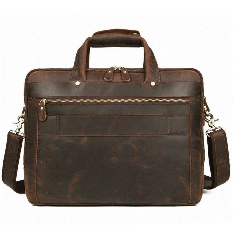 Porte-documents Cuir Vintage 15.6 Pouces Pour Hommes