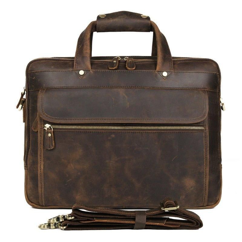 Porte-documents Cuir Vintage 15.6 Pouces Pour Hommes