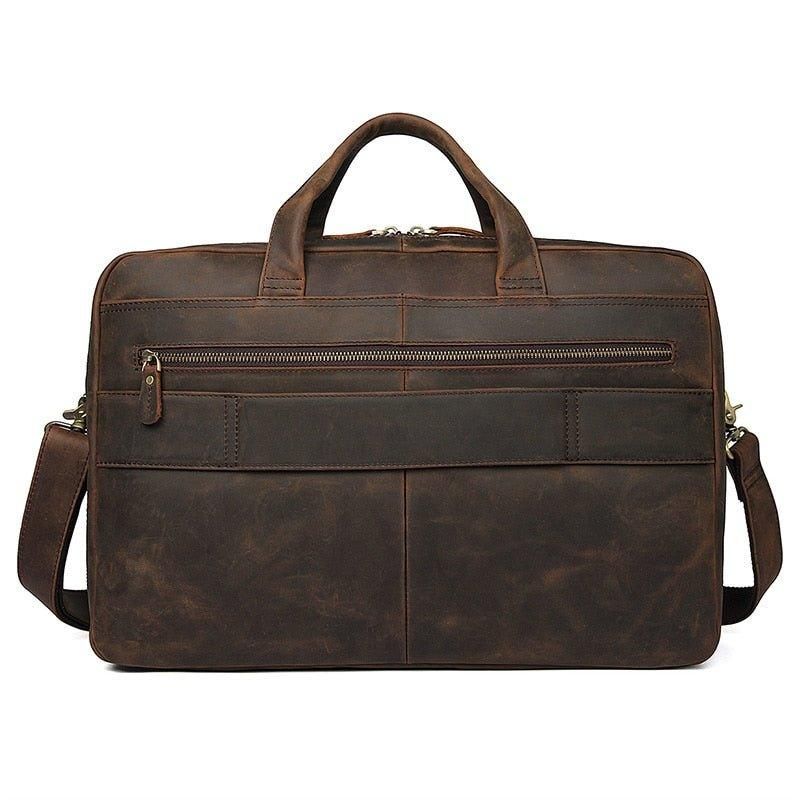 Porte-documents Cuir Vintage 17 Pouces Pour Hommes