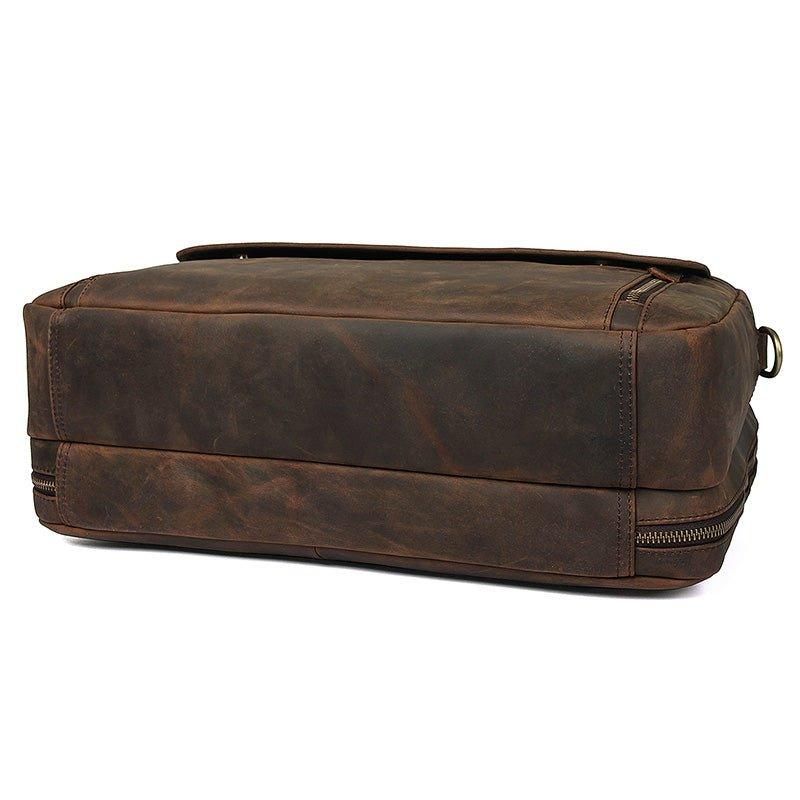 Porte-documents Cuir Vintage 17 Pouces Pour Hommes