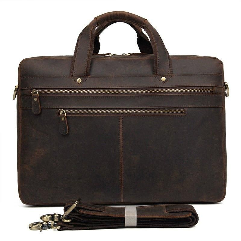 Porte-documents Vintage Cuir Pour Homme 17 Pouces Ordinateur Portable