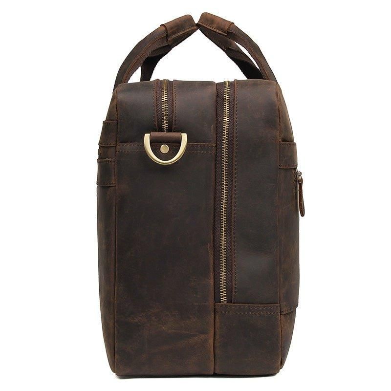 Porte-documents Vintage Cuir Pour Homme 17 Pouces Ordinateur Portable