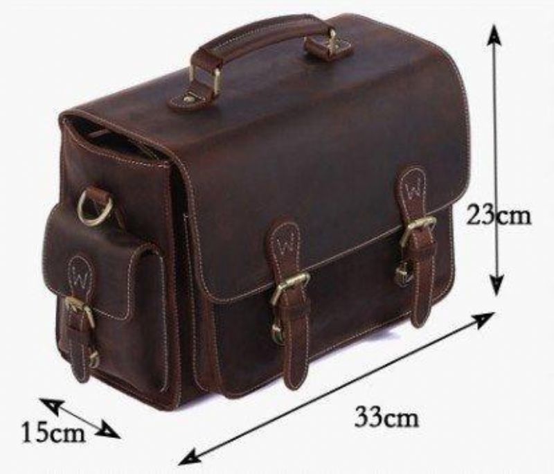 Sac Pour Appareil Photo Cuir Vintage Élégant Objectif Reflex Numérique