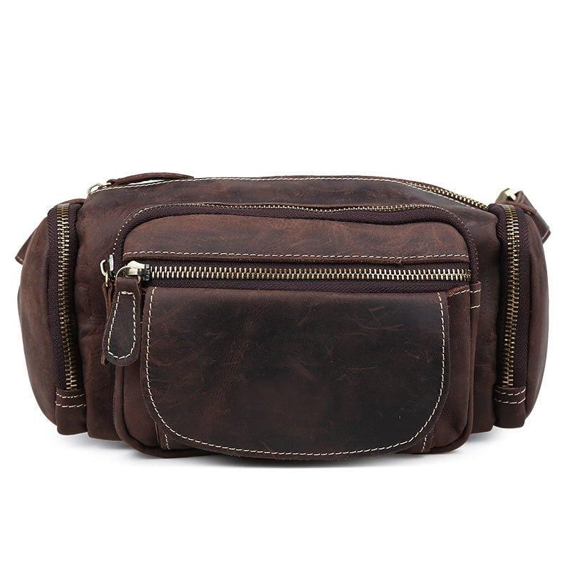 Sac Banane Cuir Vintage Pour Hommes