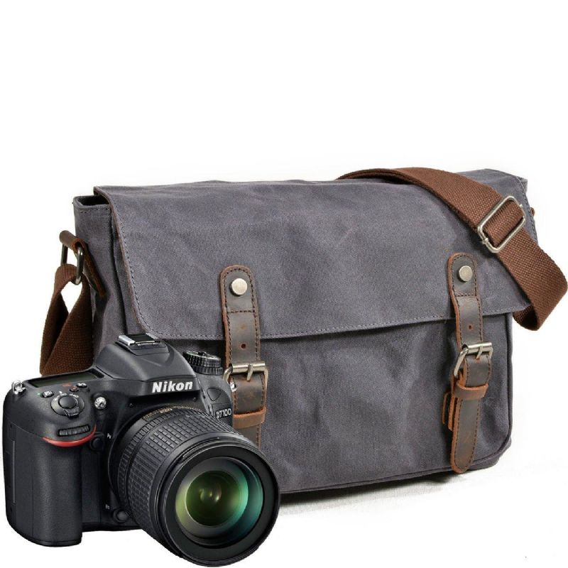 Sac Bandoulière Pour Appareil Photo Hommes Wateroof Canvas