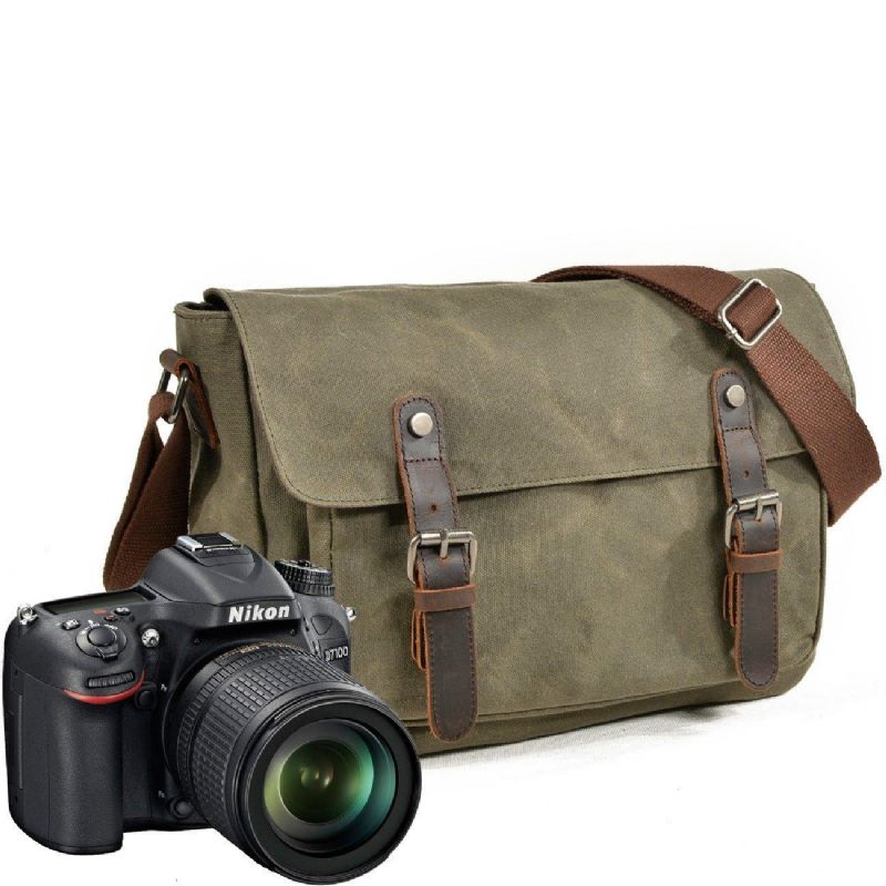 Sac Bandoulière Pour Appareil Photo Hommes Wateroof Canvas