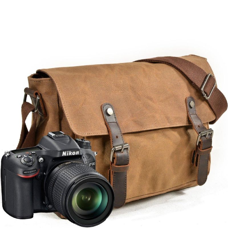 Sac Bandoulière Pour Appareil Photo Hommes Wateroof Canvas