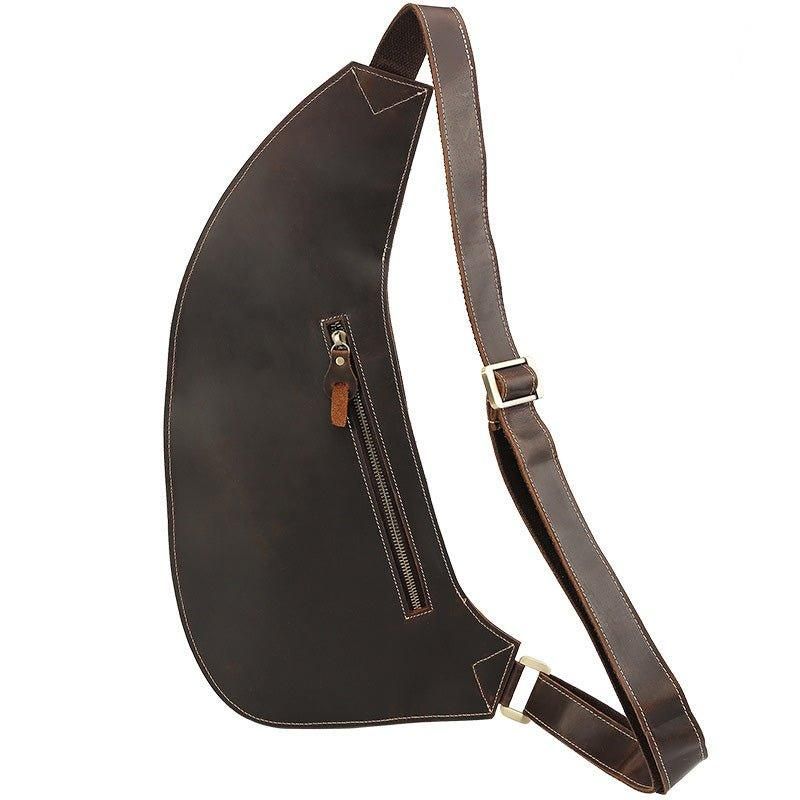 Sac Bandoulière Cuir Crazy Horse Pour Hommes