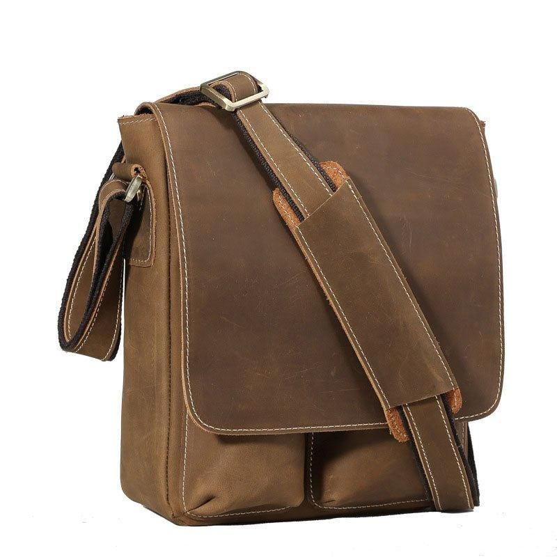 Sac À Bandoulière Cuir Fait Main Pour Homme