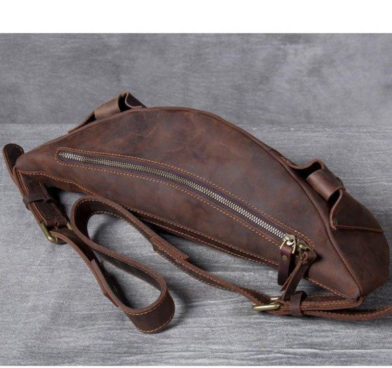 Sac Bandoulière Cuir Pour Hommes Avec Ceinture Réglable