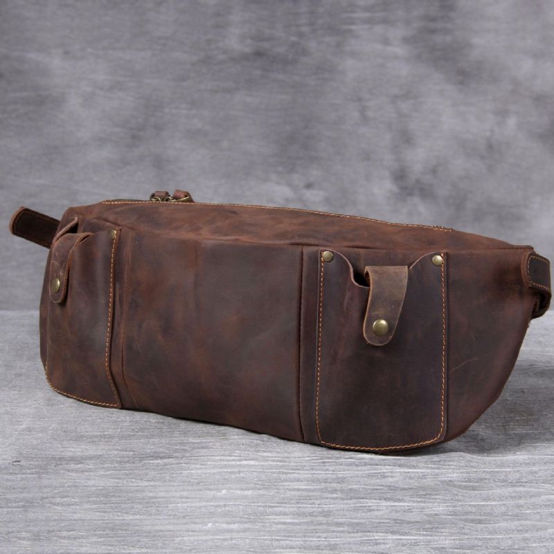 Sac Bandoulière Cuir Pour Hommes Avec Ceinture Réglable