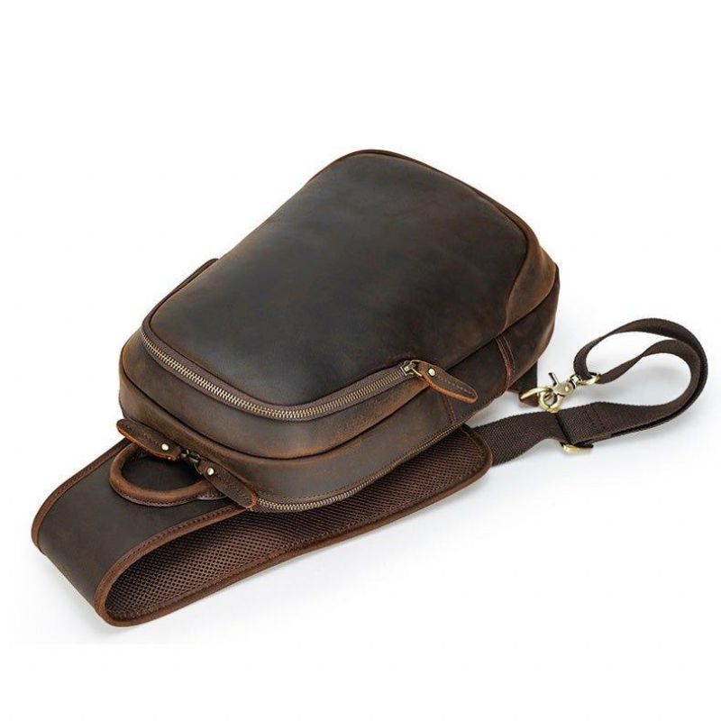 Sac Bandoulière Cuir Pour Hommes Avec Port Usb