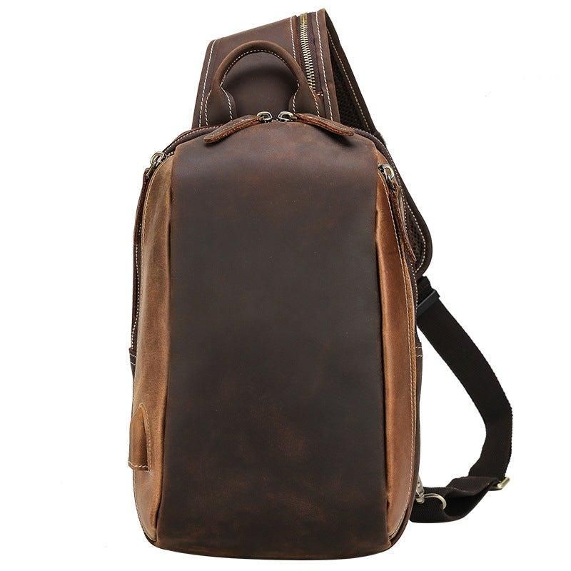 Sac Bandoulière Cuir Pour Hommes Marron