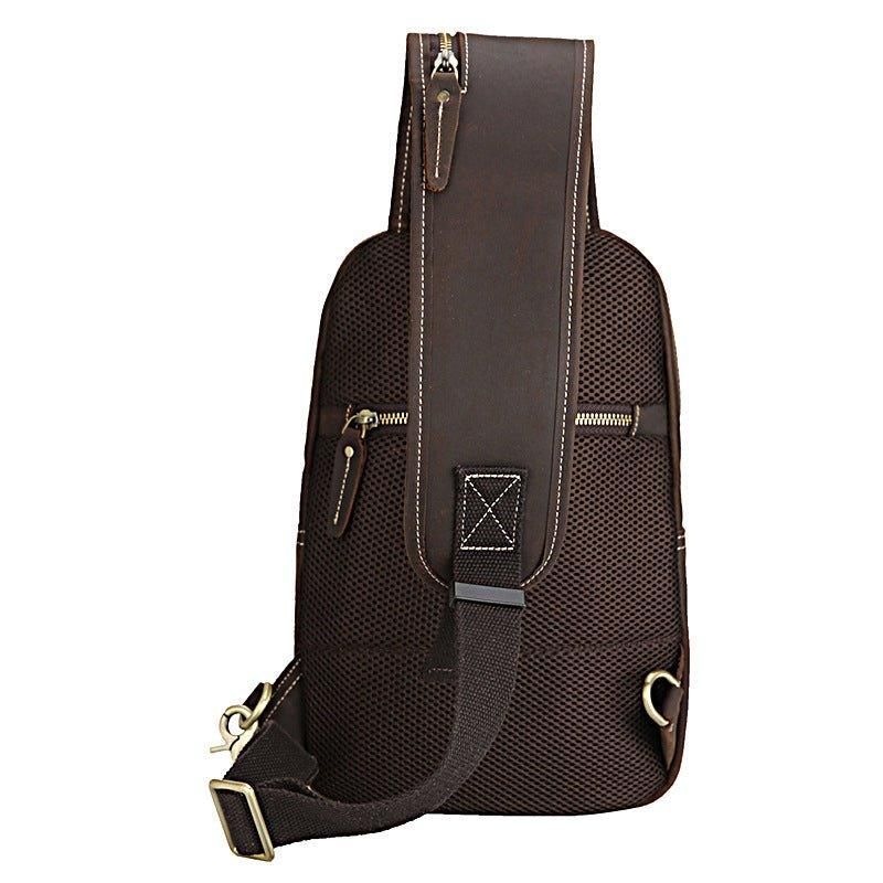 Sac Bandoulière Cuir Pour Hommes Marron