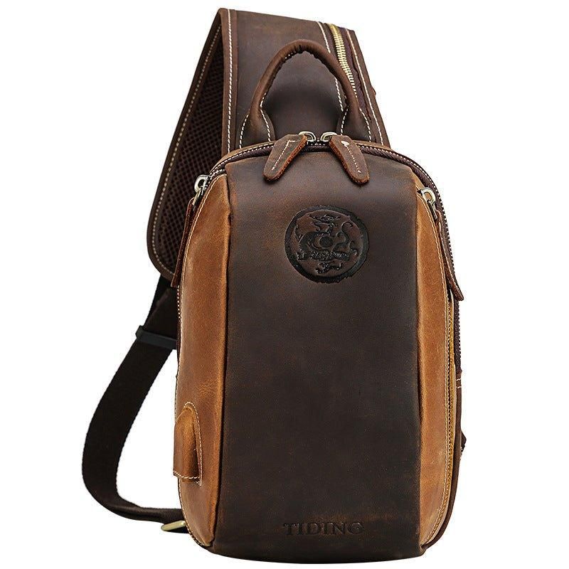 Sac Bandoulière Cuir Pour Hommes Marron