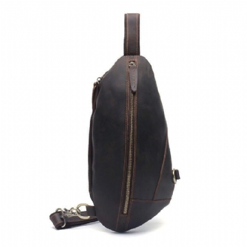 Sac À Bandoulière Extérieur Cuir Véritable Pour Hommes