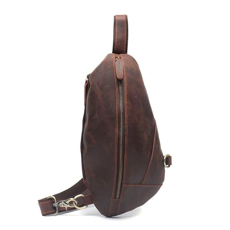 Sac À Bandoulière Extérieur Cuir Véritable Pour Hommes