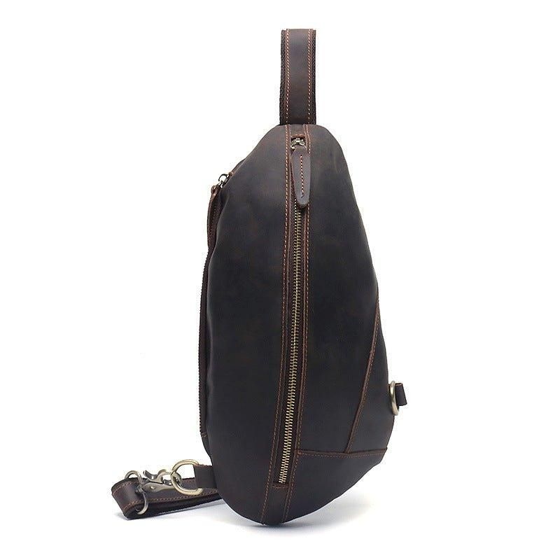 Sac À Bandoulière Extérieur Cuir Véritable Pour Hommes